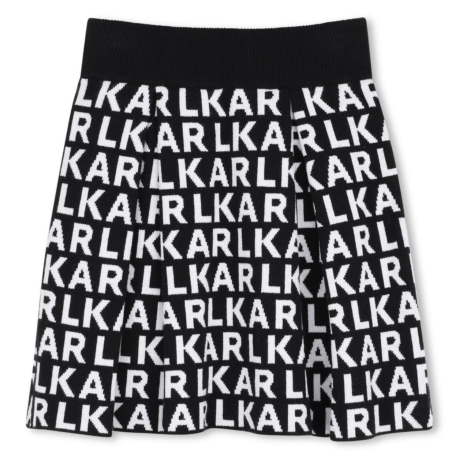 Girls Black & White Logo Skirt, 1, hi-res