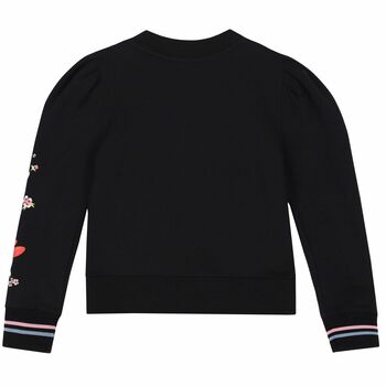 Girls Black Powerpuff Girls Zip Up Top