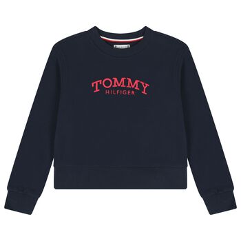 سويت شيرت بنات بالشعار باللون الكحلى 