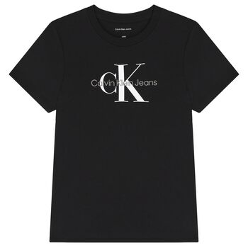 Calvin Klein Boys Black Logo T-Shirt, 2 Boys Black Logo T-Shirt