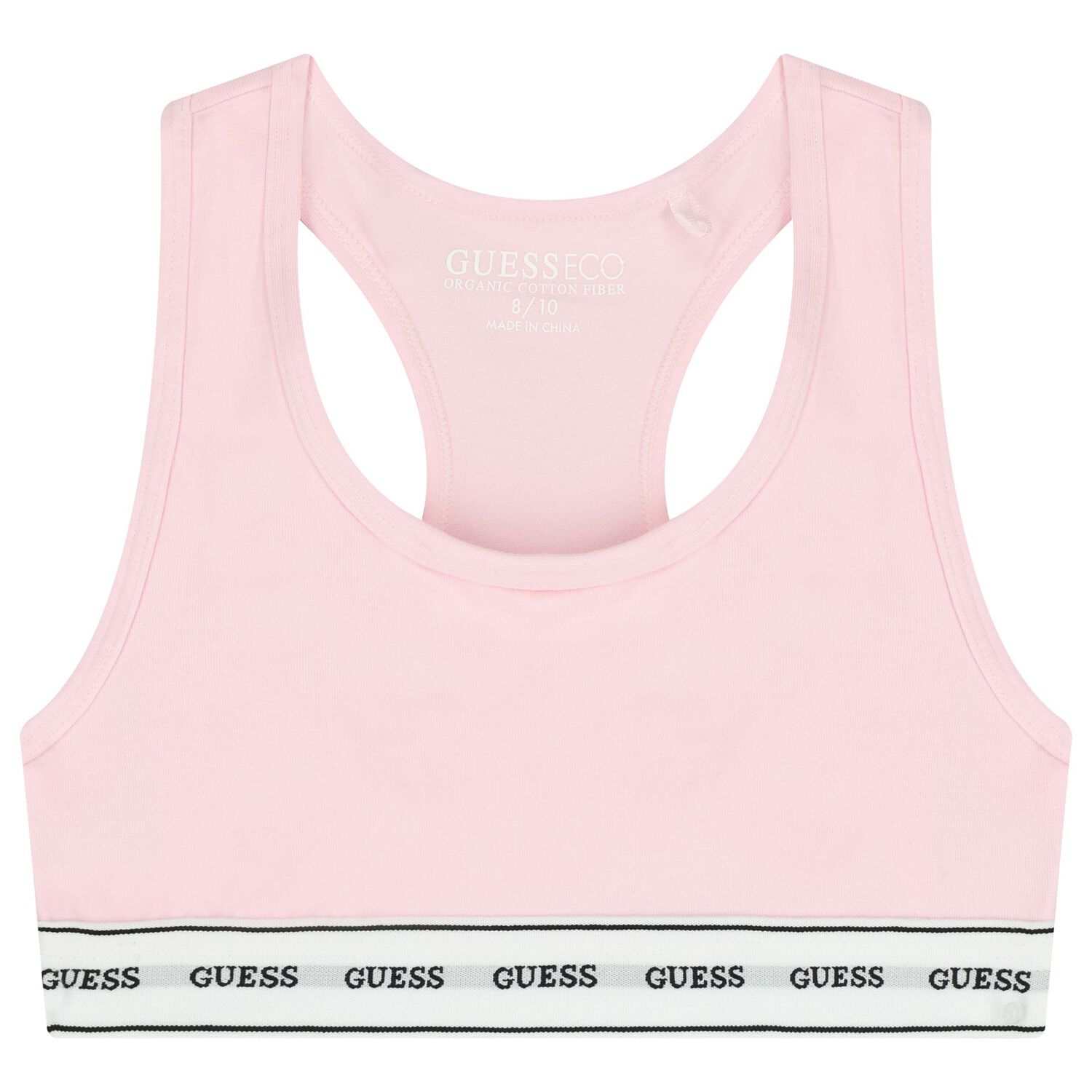 بيكيني وردي اللون بشعار للبنات, 1, hi-res