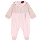 Baby Girls Pink Logo Babygrow & Hat Gift Set, 1, hi-res