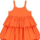 فستان بنات بكشكشة باللون البرتقالى, 1, hi-res