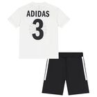 طقم شورتات أبيض وأسود بشعار مارفل, 1, hi-res