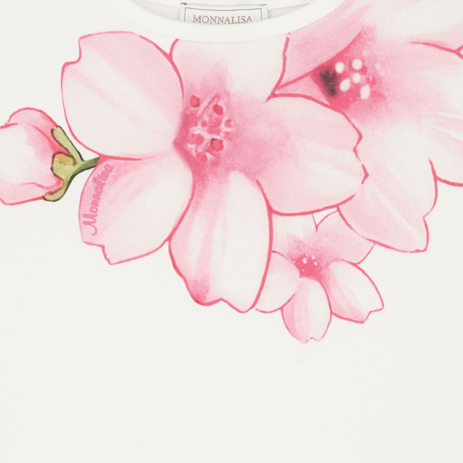 Girls Ivory Floral T-Shirt, 1, hi-res image number null