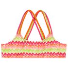 Girls Orange & Green Zig zag Bikini, 1, hi-res