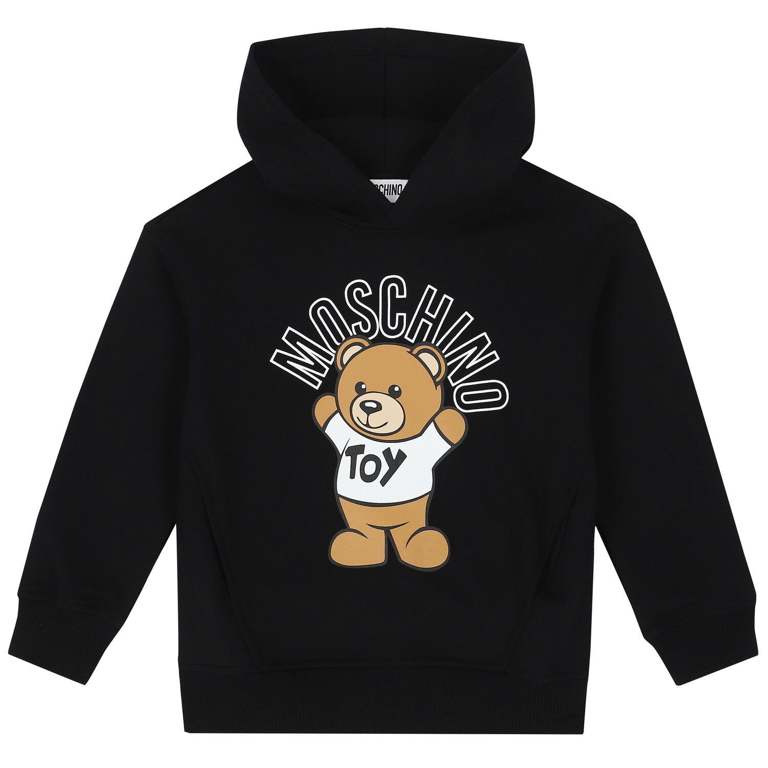 Black Teddy Logo Hooded Top, 1, hi-res