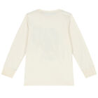 Boys Ivory Logo Long Sleeve Top, 1, hi-res