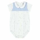 Baby Boys White & Blue Bodysuit, 1, hi-res