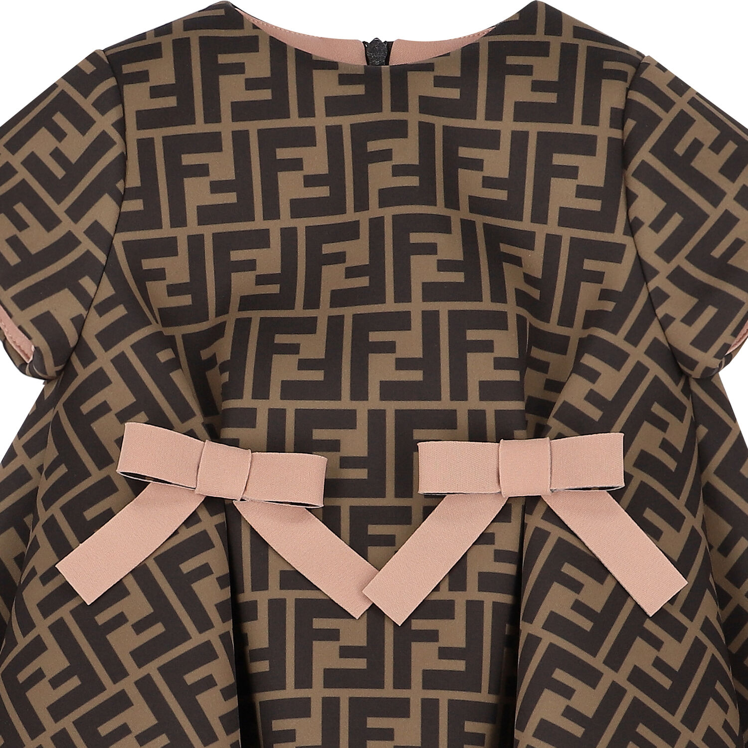 فستان بالشعار باللون البيج, 1, hi-res