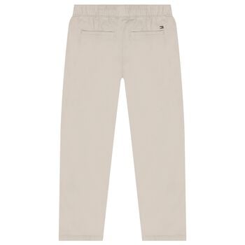 Boys Beige Chino Trousers
