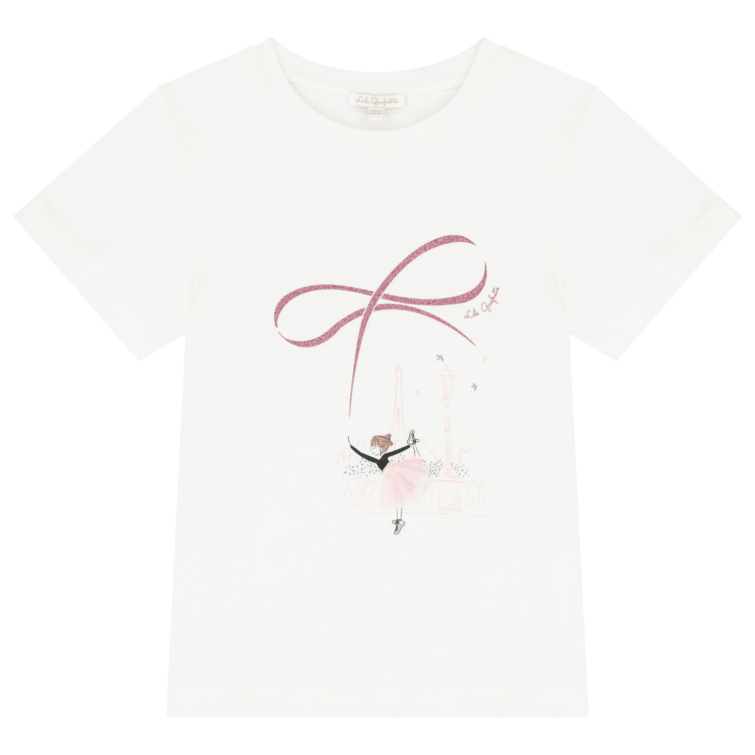 تيشيرت بنات بالشعار باللون العاجى , 1, hi-res image number null