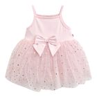 Baby Girls Pink Bow Tulle Dress Set, 1, hi-res