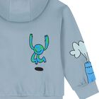 Boys Blue Hooded Zip Up Top, 1, hi-res