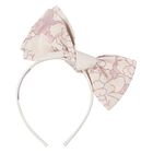 Girls Pink Jacquard Headband, 2, hi-res