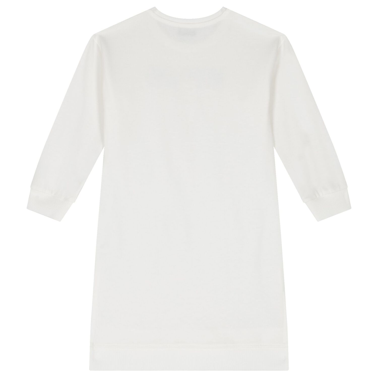 Girls Ivory Teddy Bear Logo Dress, 1, hi-res image number null