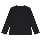 Boys Black Logo T-Shirt, 1, hi-res