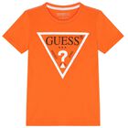Boys Orange Logo T-Shirt, 8, hi-res