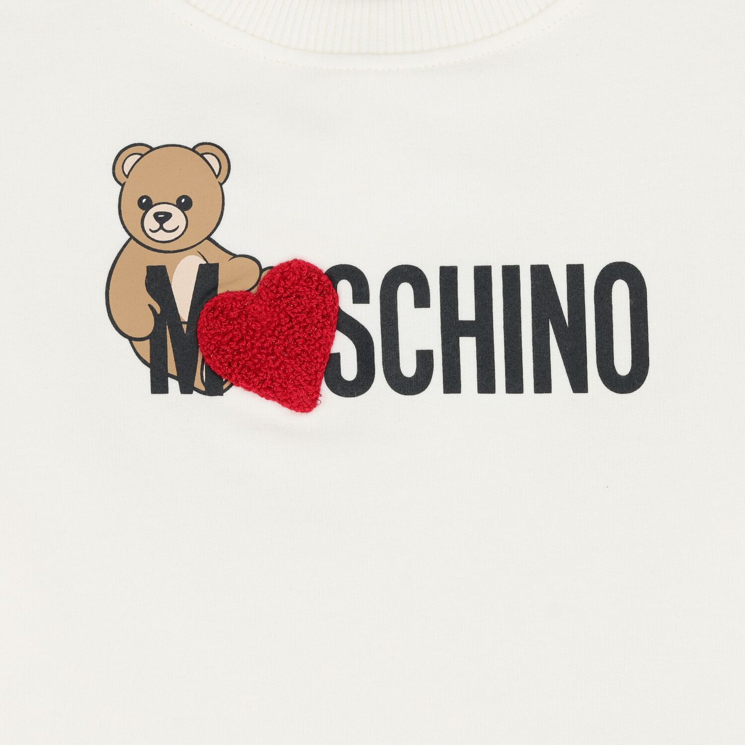 Girls Ivory Teddy Bear Logo Sweatshirt, 1, hi-res