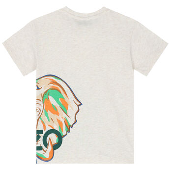 Boys Beige Elephant T-Shirt