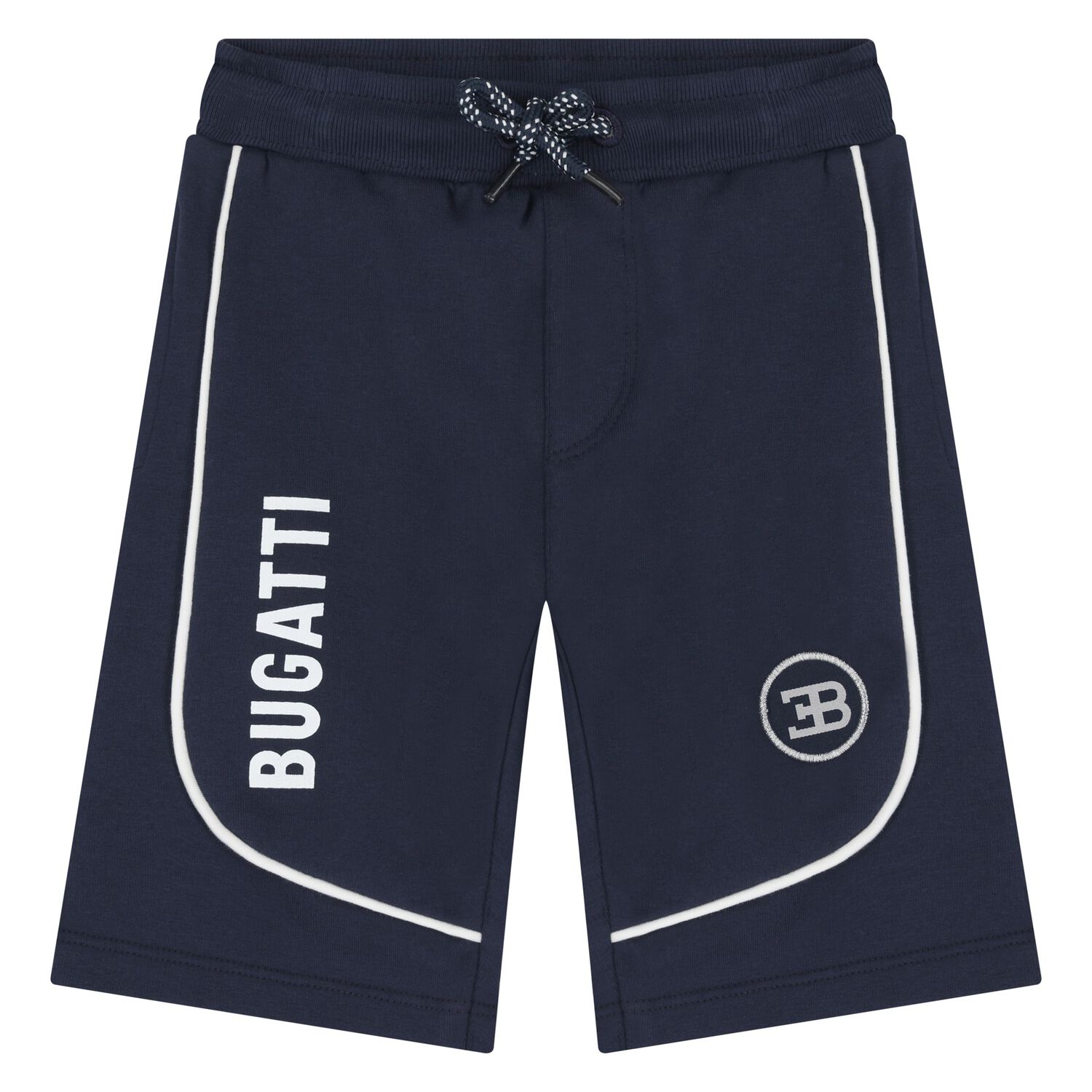 Younger Boys Navy Blue Logo Shorts, 1, hi-res