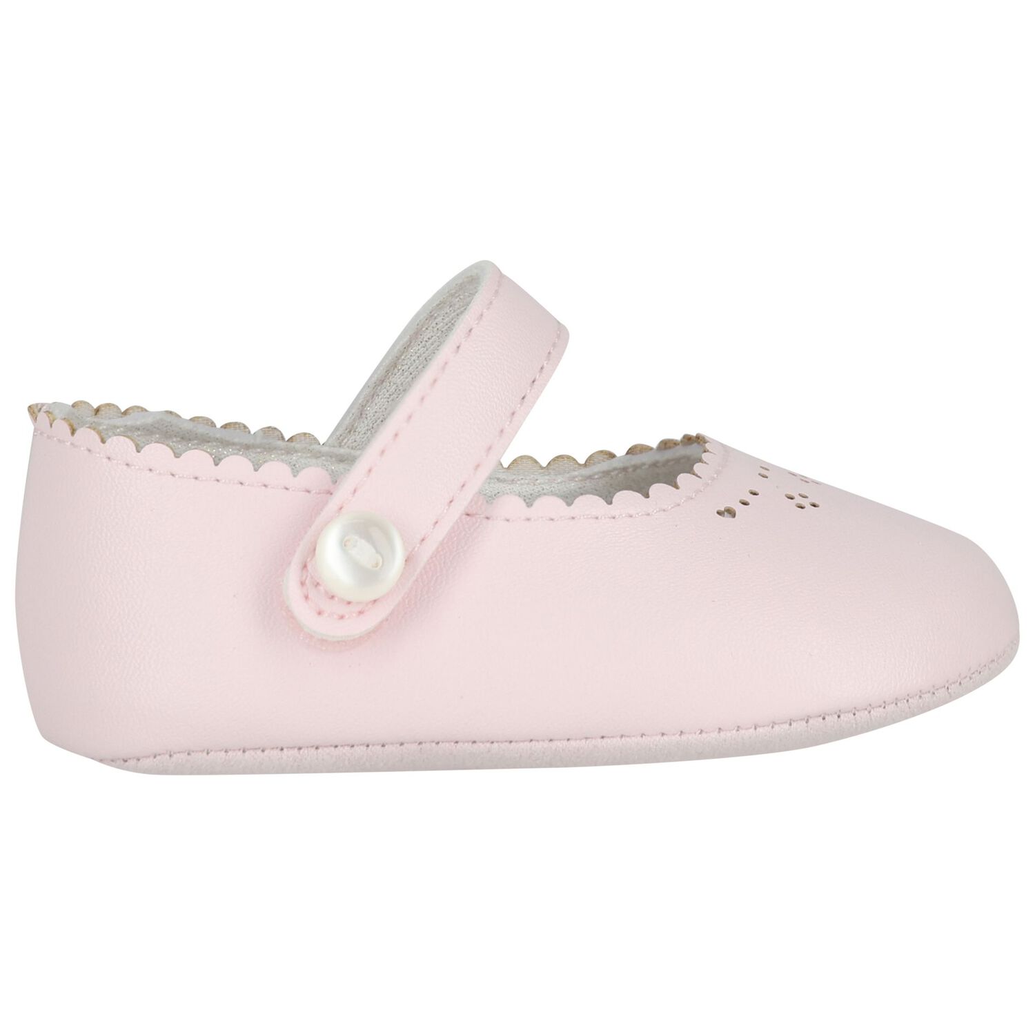 Baby Girls Pink Leather Pre Walker Shoes, 2, hi-res