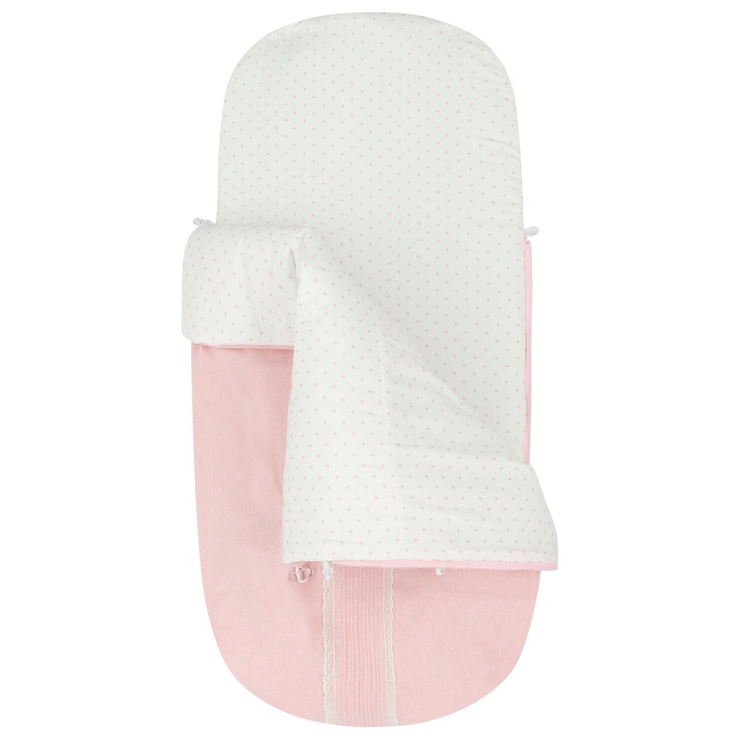 مدس عربة أطفال مزين النجوم باللون البيج والأبيض , 1, hi-res image number null