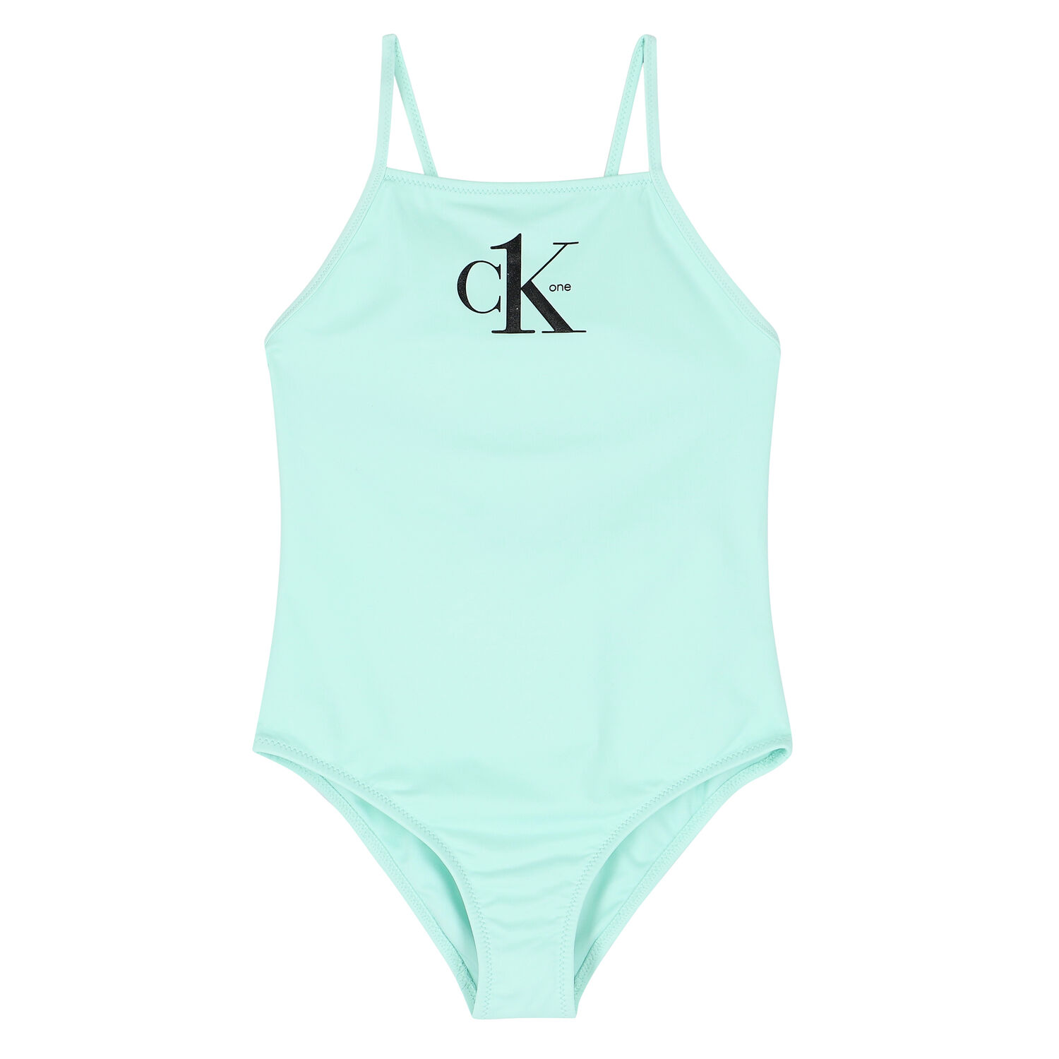 Girls Green Logo Swimsuit, 1, hi-res image number null