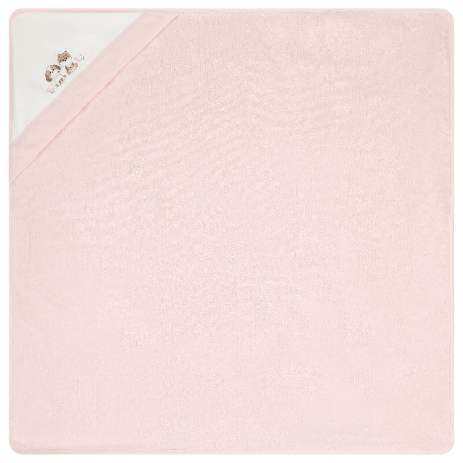 Baby Girls Pink Hooded Towel, 2, hi-res