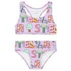 بيكيني بطبعة الزهور باللون البنفسجي للبنات, 1, hi-res