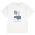 Boys White & Blue Striped Shorts Set, 1, hi-res