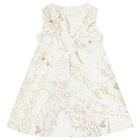 Girls Ivory Flower Geo Map Dress, 1, hi-res