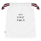 Baby Boys White Logo Bodysuit, 1, hi-res