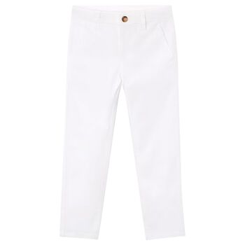 Boys White Chino Trousers