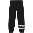Boys Black Logo Joggers, 1, hi-res
