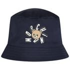 Navy Blue Teddy Bear Logo Baby Hat, 2, hi-res