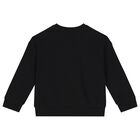 Girls Black Logo Sweatshirt, 1, hi-res