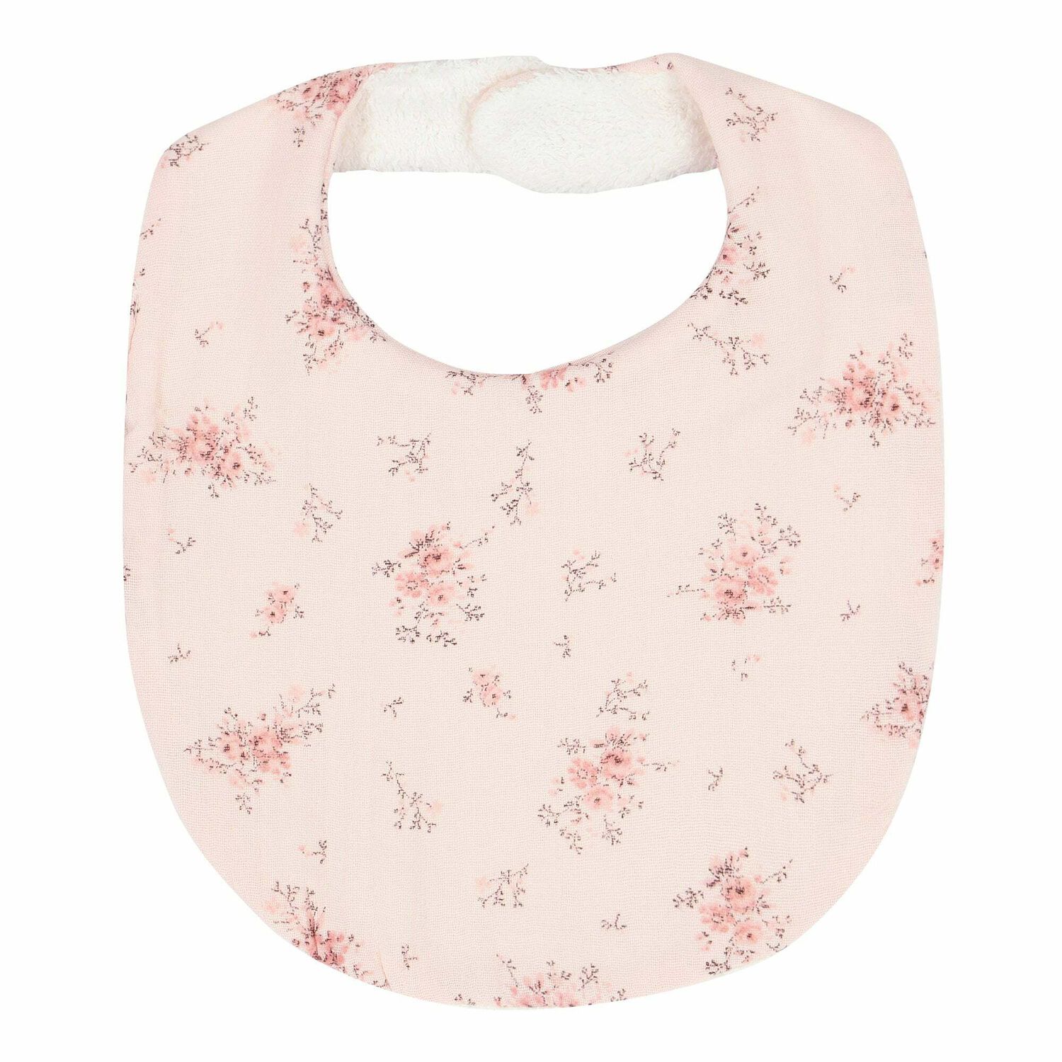 Baby Girls Pink Floral Bib, 1, hi-res image number null