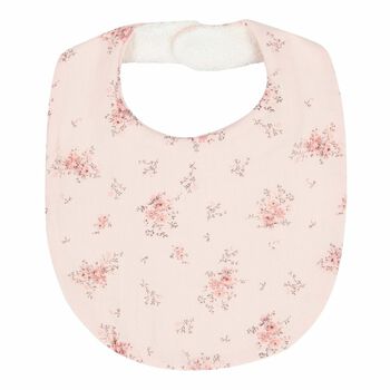 Baby Girls Pink Floral Bib