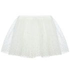 Girls White Tulle Skirt, 1, hi-res