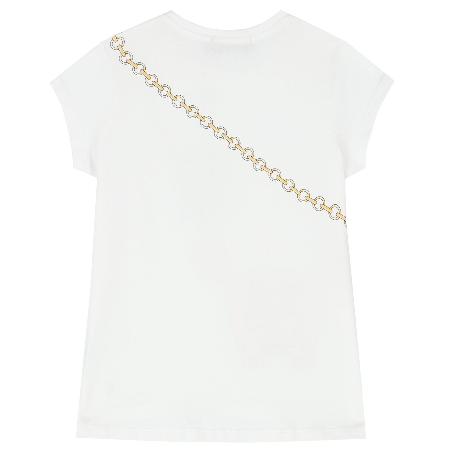 تيشيرت بالشعار باللون الابيض للبنات, 2, hi-res image number null