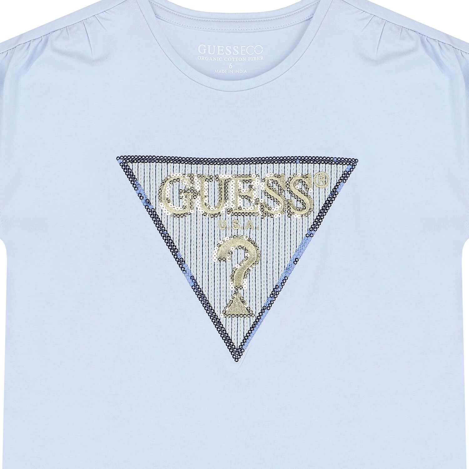 تيشيرت بنات بشعار ترتر باللون الأزرق, 1, hi-res image number null