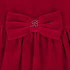 Girls Red Velvet Bow Dress, 1, hi-res