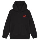 Boys Black Logo Hooded Top, 1, hi-res