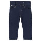 بنطلون بنات جينز دينيم باللون الازرق, 1, hi-res