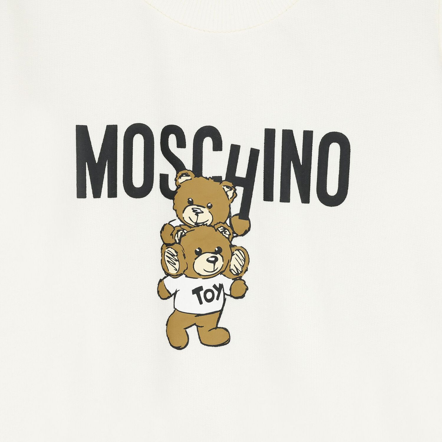 سويتشيرت  بشعار تيدي باللون العاجي, 1, hi-res