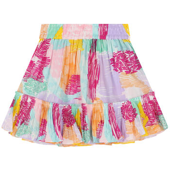 Girls Multi-Coloured Pleated Skirt