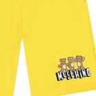 Boys Yellow Teddy Bear Logo Shorts, 4, hi-res