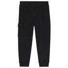 Boys Black Logo Joggers Set, 1, hi-res