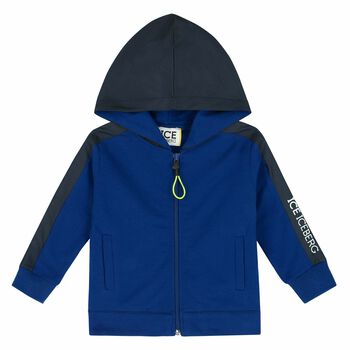 Younger Boys Blue Hooded Top